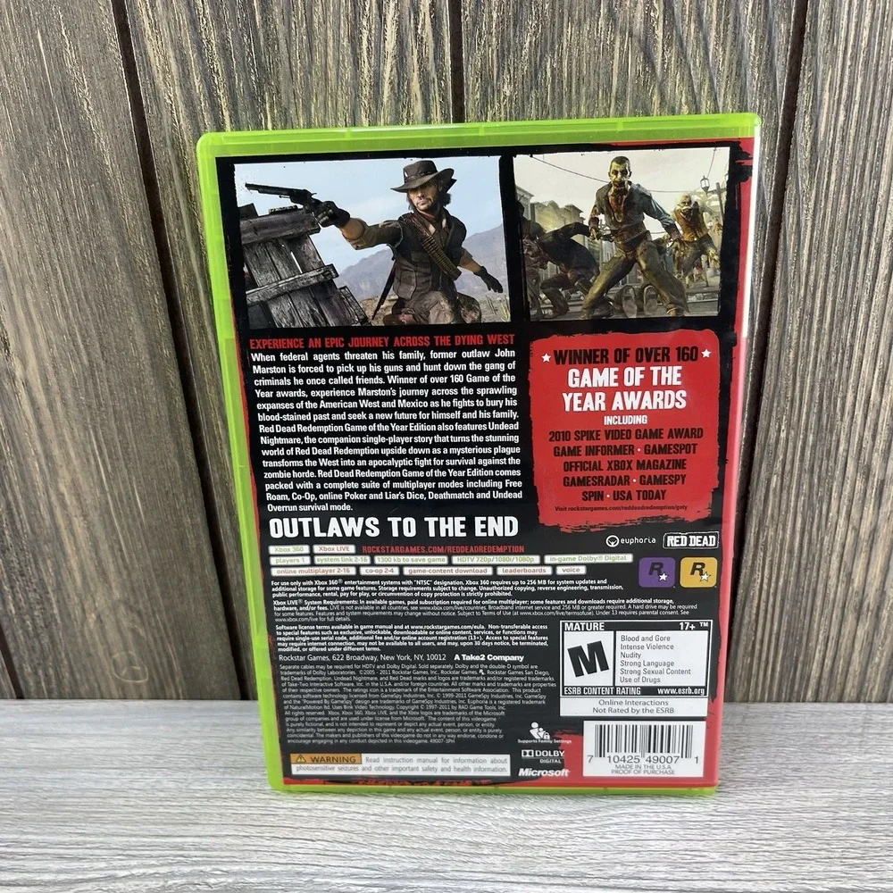 Red Dead Redemption: Game of the Year Edition - Xbox 360 Tested Working
